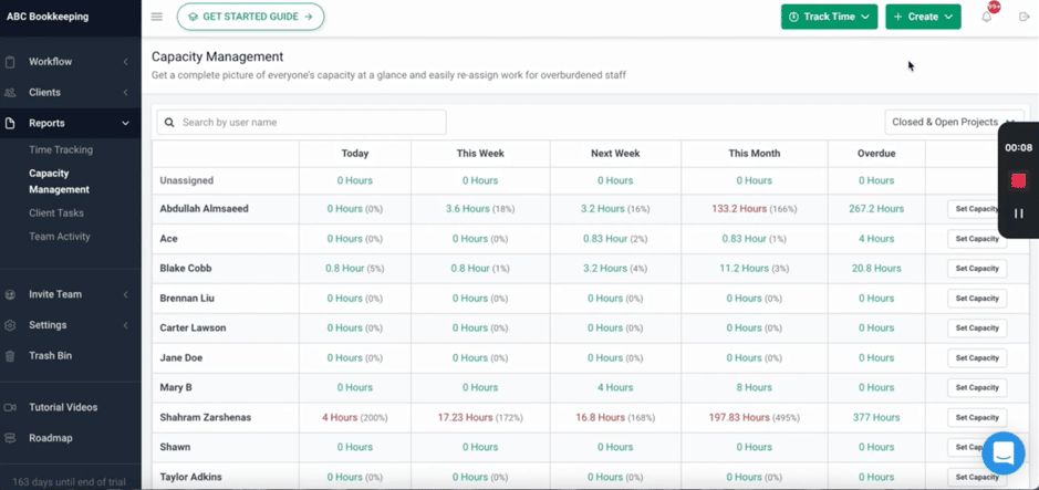 Tax Management Software - capacity management