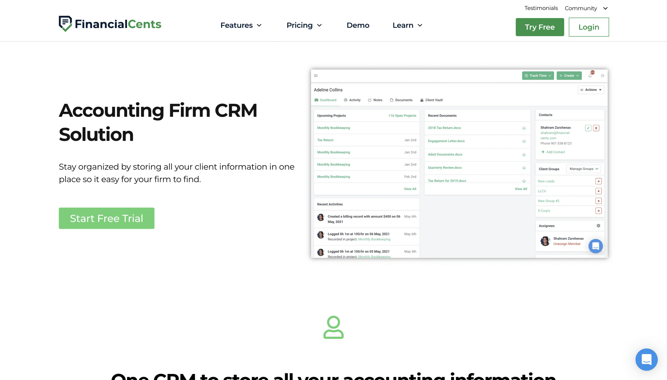 accounting crm software for project management