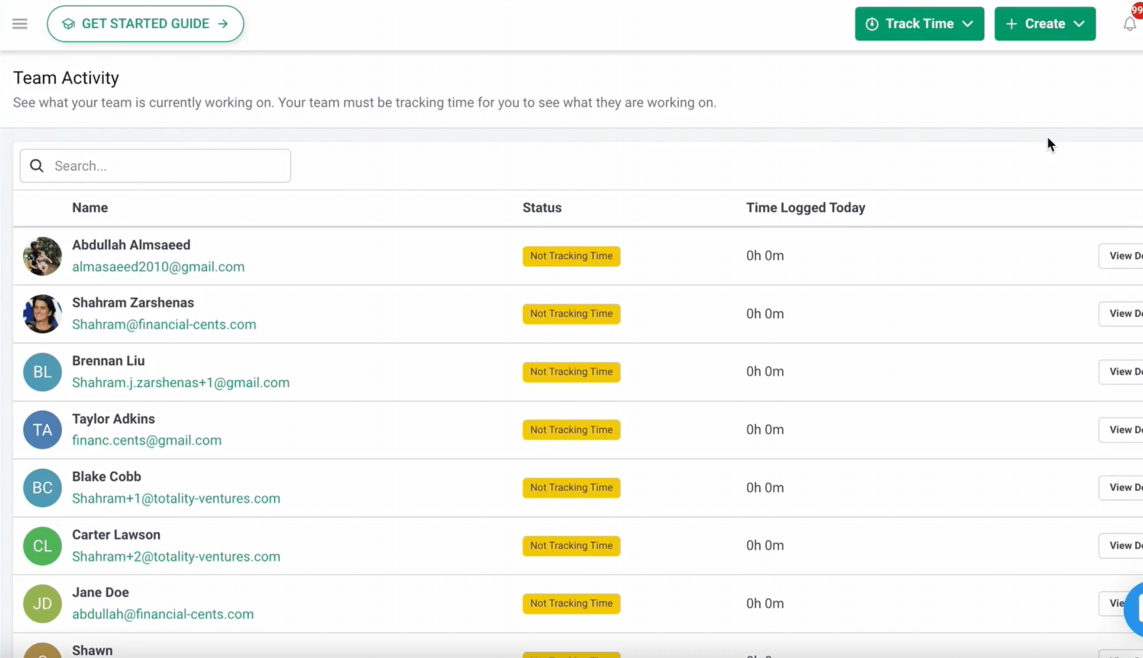 dashboard to analyze your team's activity