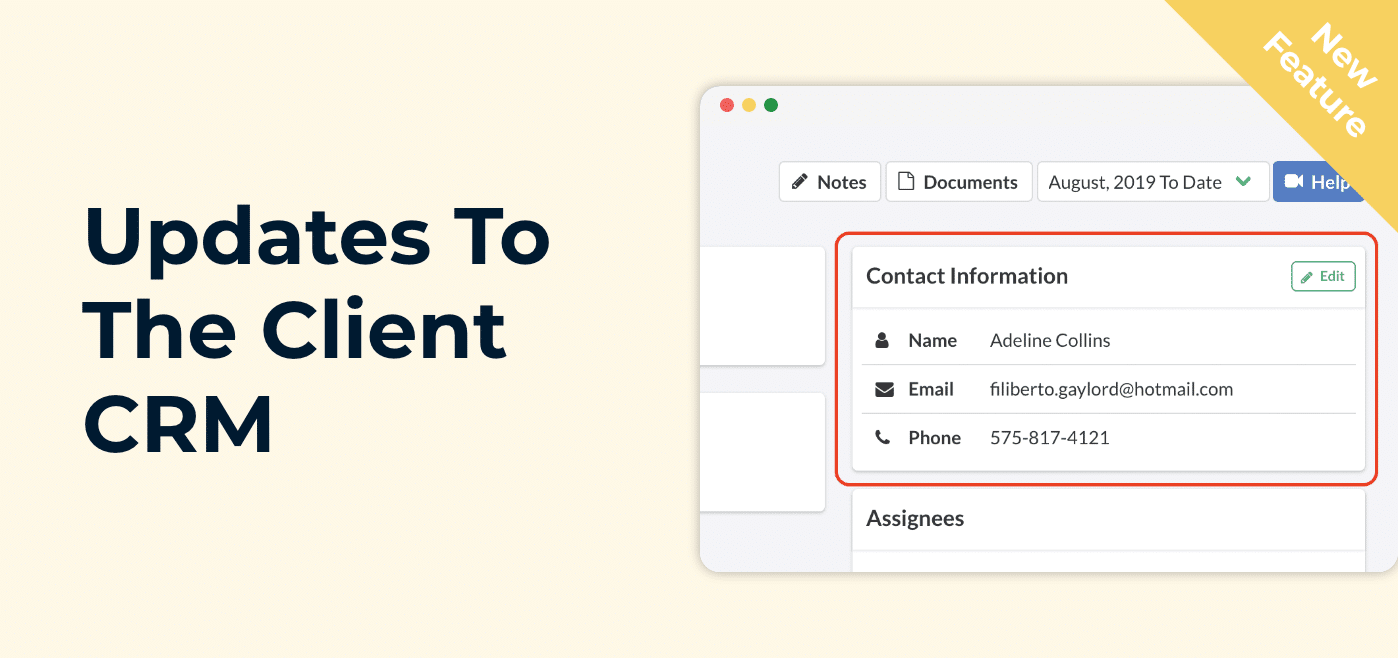 Updates To The Client CRM