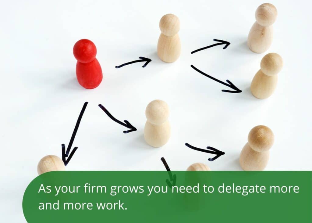 As accounting firms grow more work must be delegated