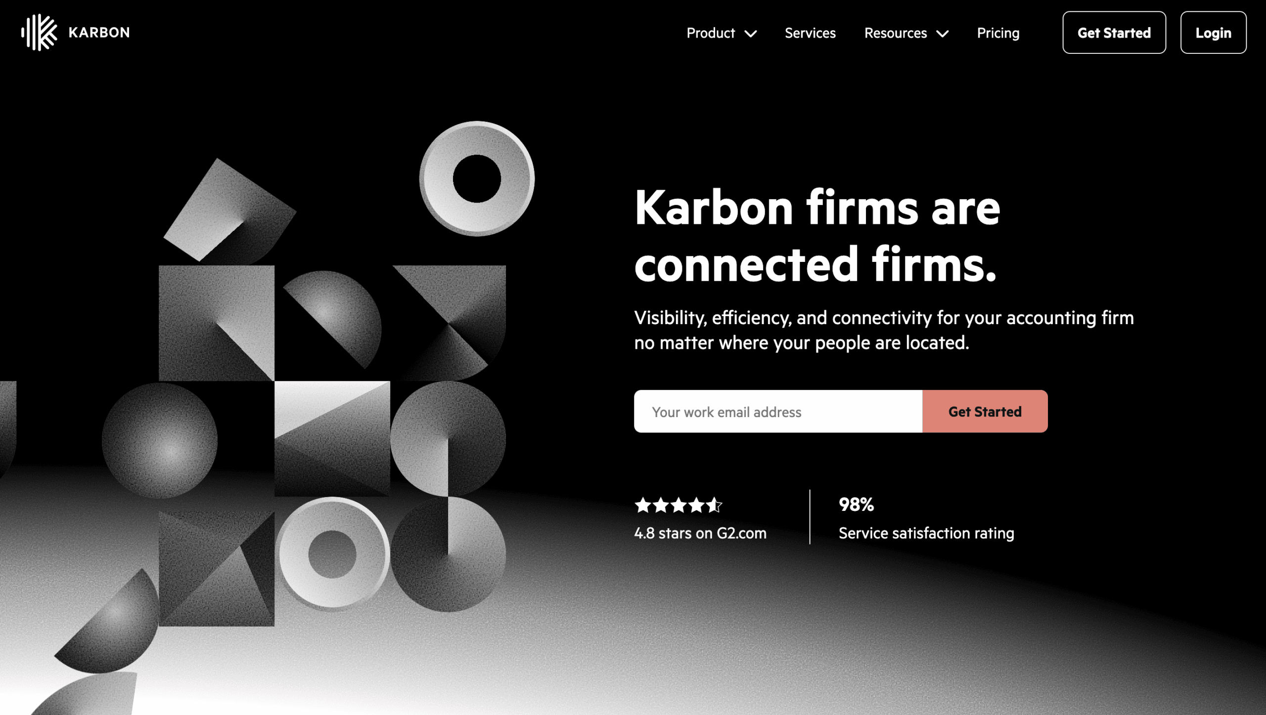 Image of Karbon’s homepage