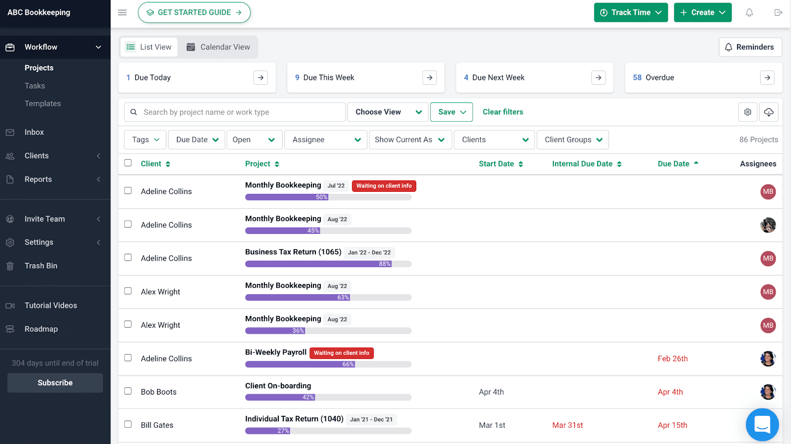 TaxDome vs Karbon practice management software