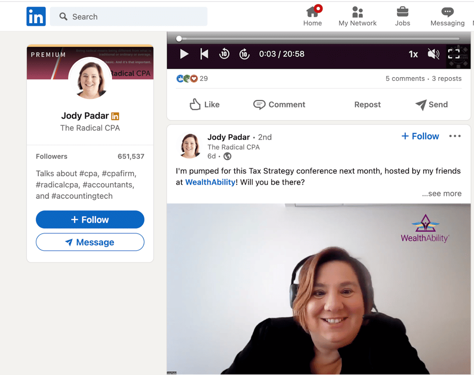 become active on LinkedIn - Joy Padar