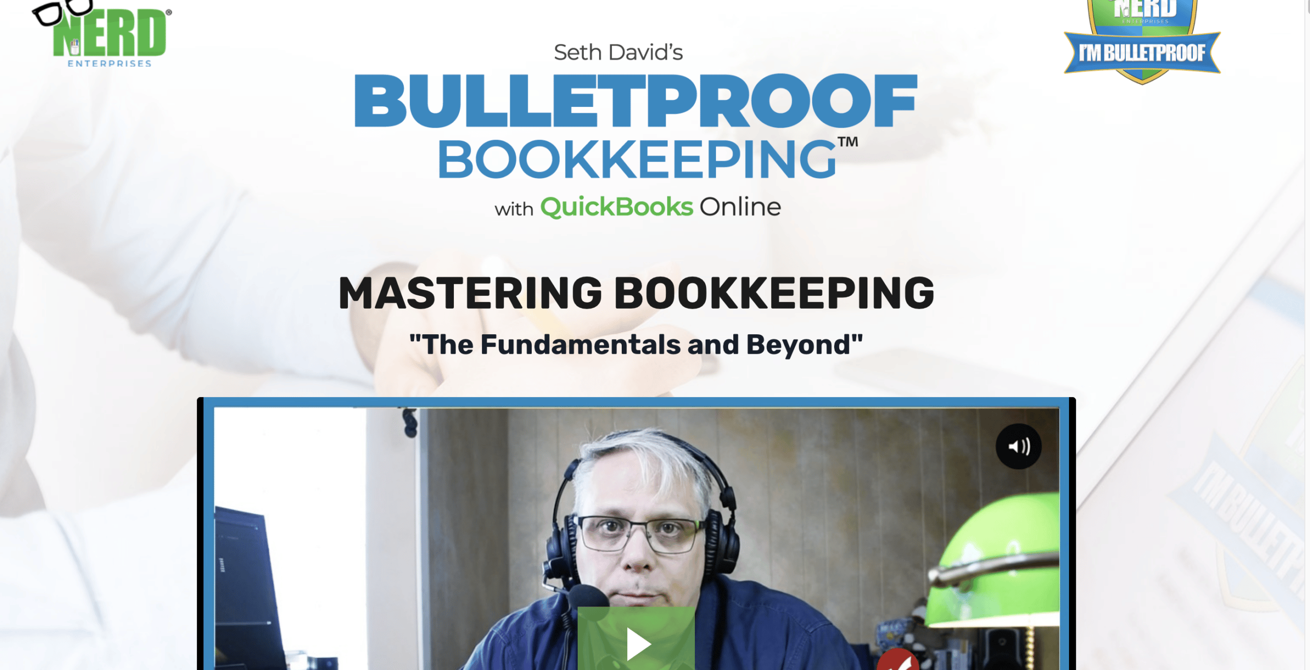 online course - bulletproof bookkeeping with QuickBooks Online
