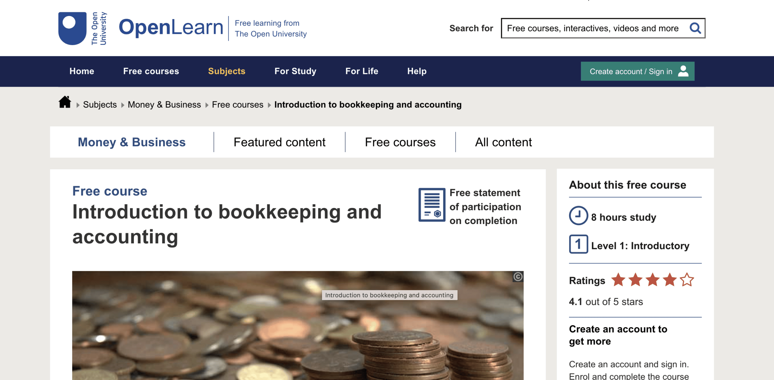 free bookkeeping for personal and business accounting course