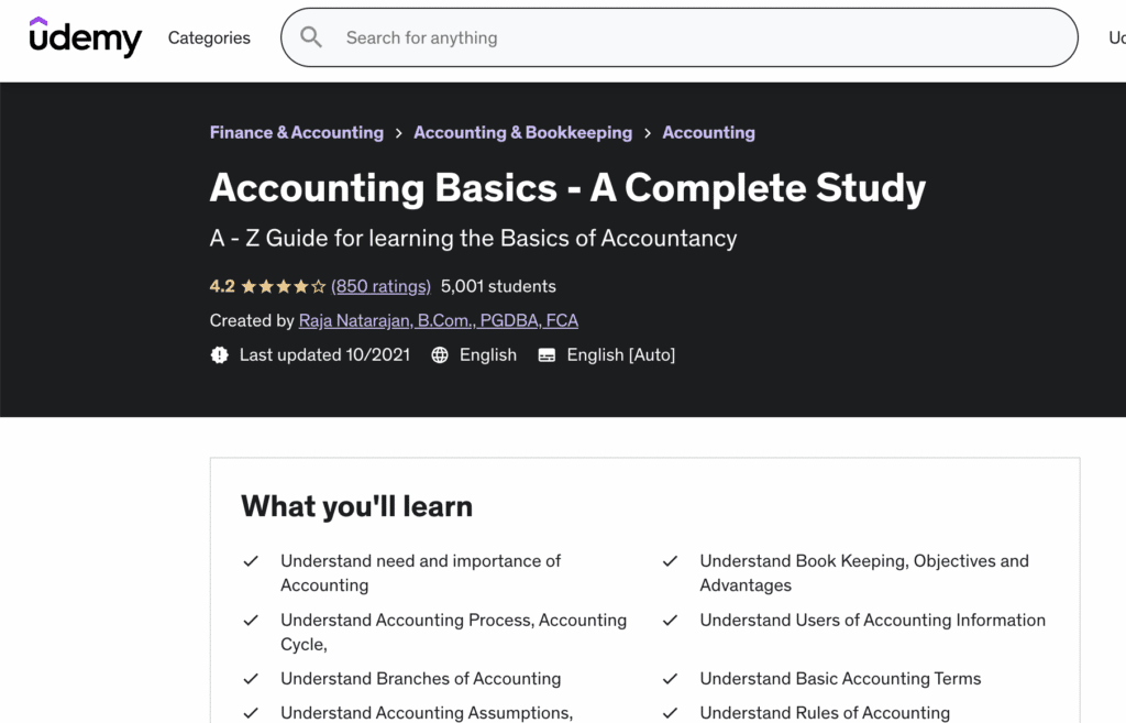 Accounting Basics - A Complete Study