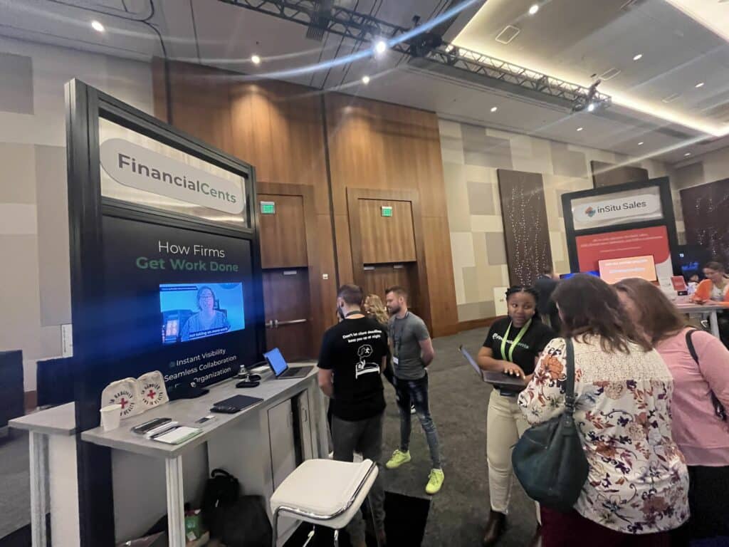 Telling prospects at QuickBooks Connect 2022 about Financial Cents