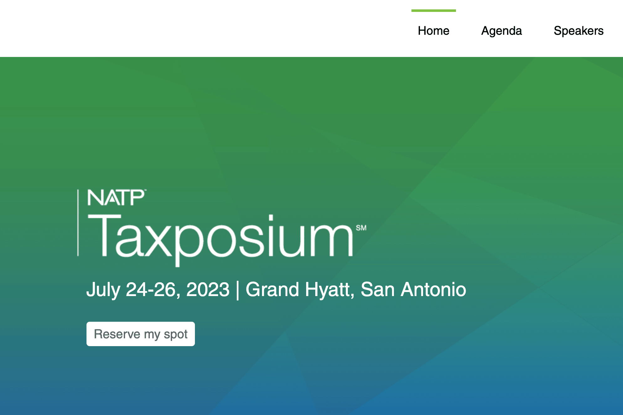 accounting conferences 2023 - Taxposium landing page