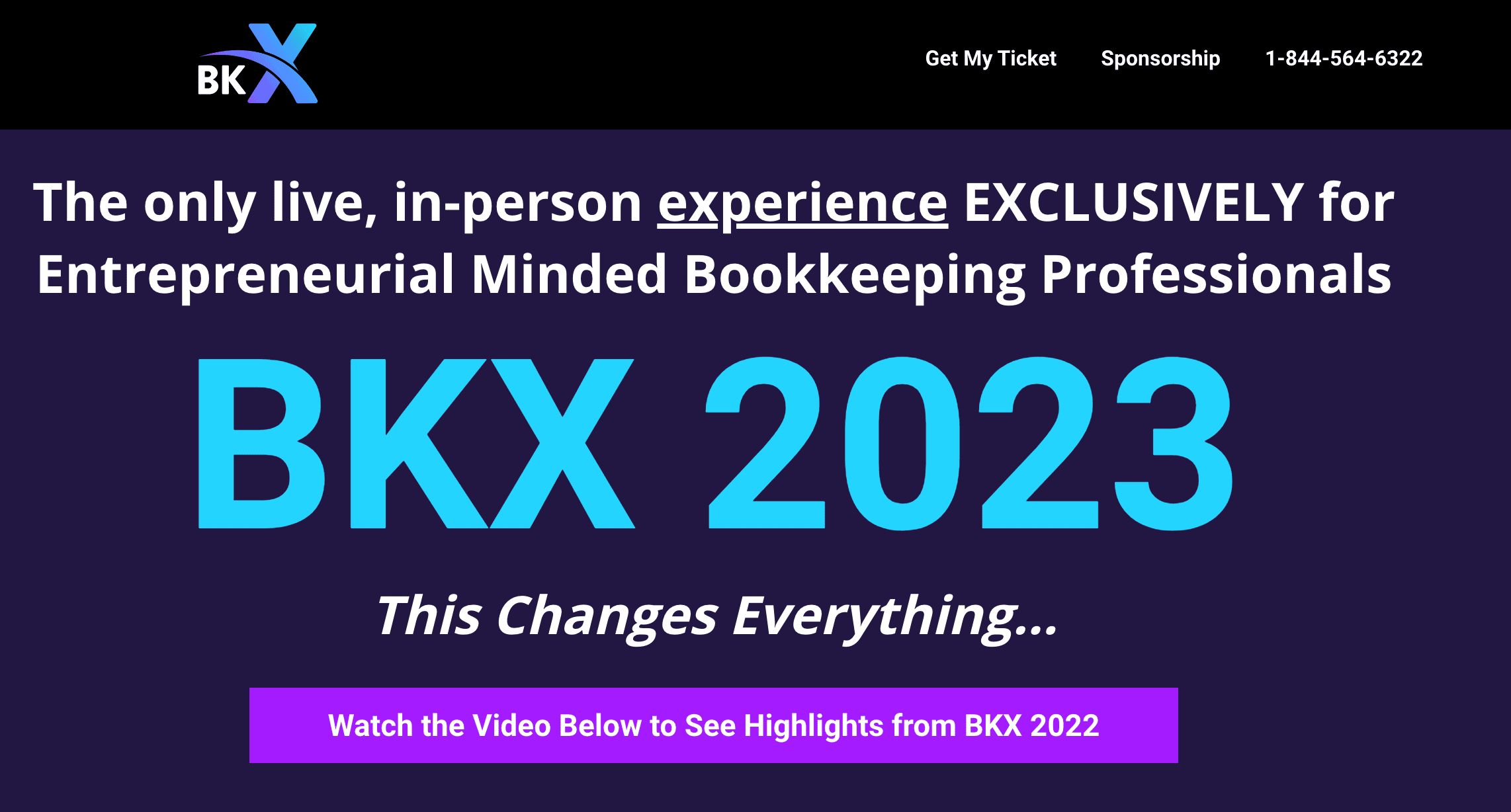 BKX 2023 landing page