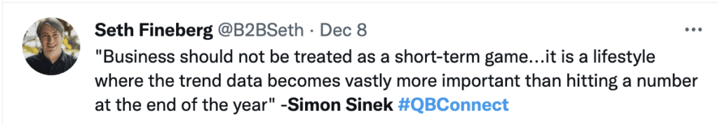 Quick Books Connect 2022 - Simon Sinek Quote