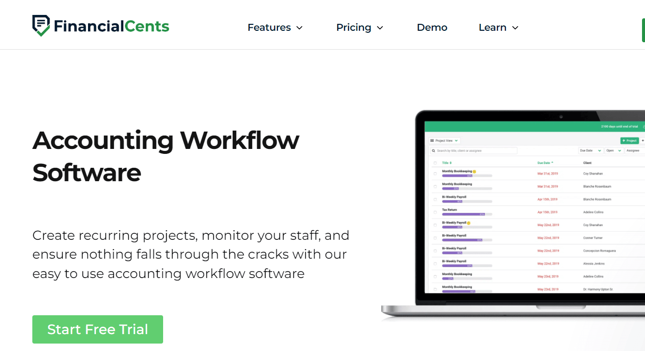 Accounting Workflow Software - Financial Cents