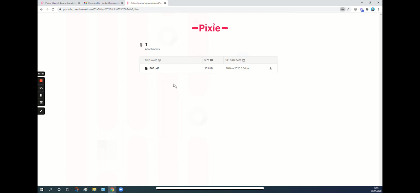 pixie client storage