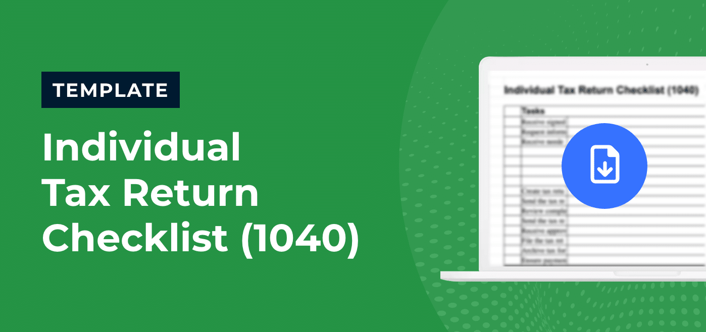 1040 Individual Tax Return Checklist Template
