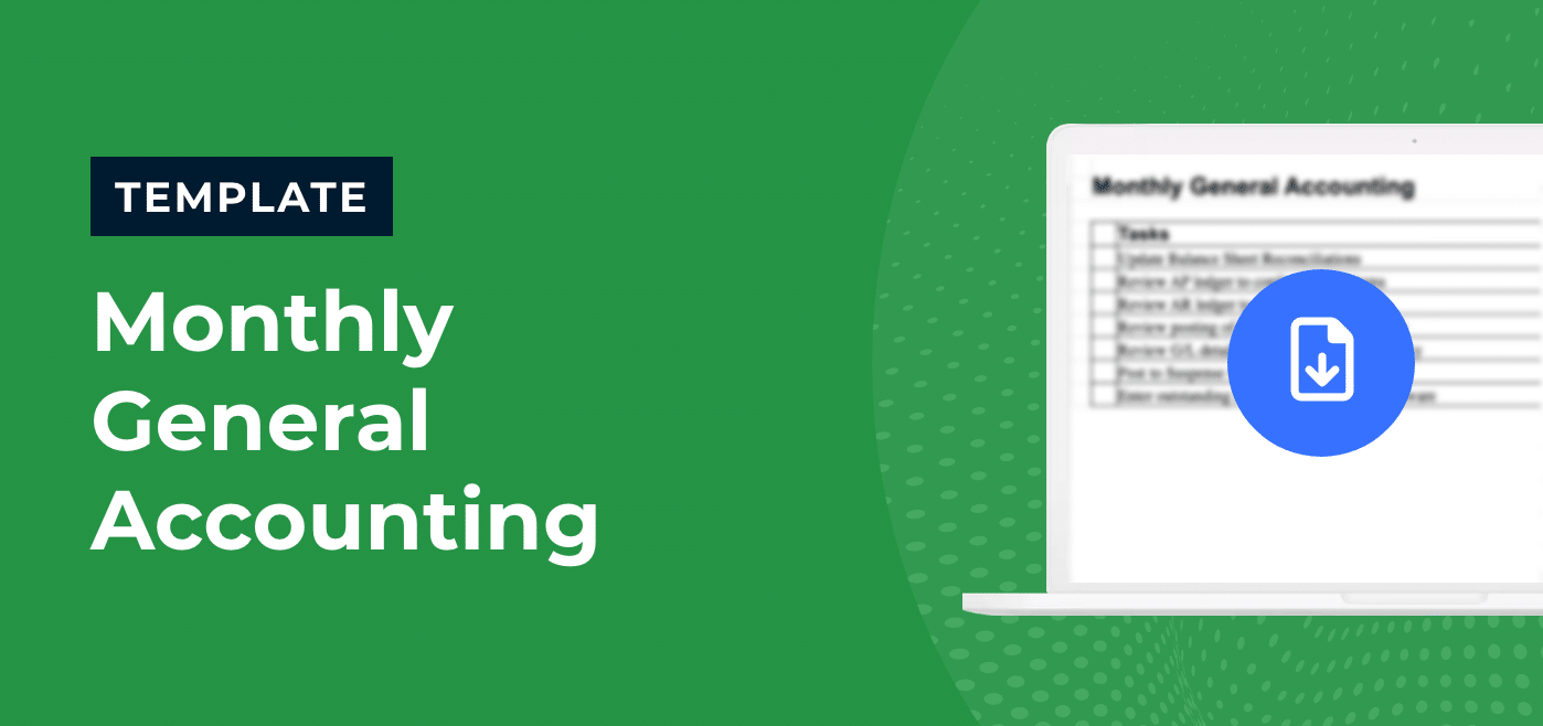 Monthly General Accounting Checklist Template