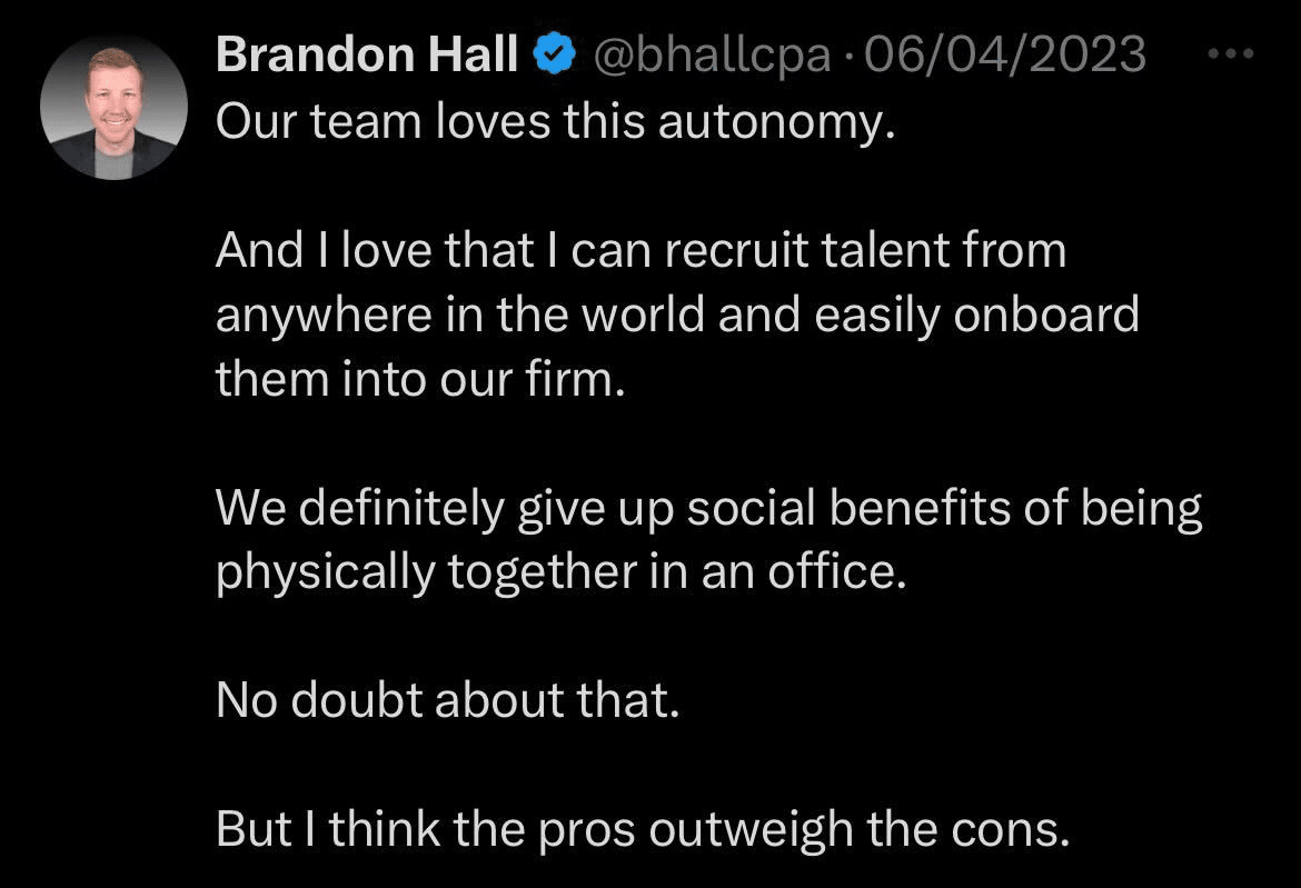 Brandon Hall tweet