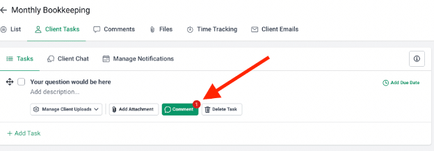 add comments on Financial Cents to get documents from clients faster