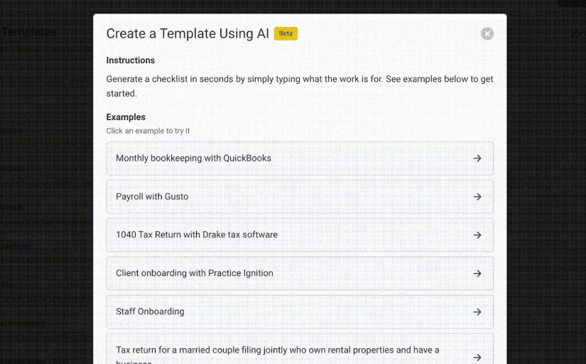 creating workflows templates on Financial cents using chatgpt prompts for accountants and bookkeepers