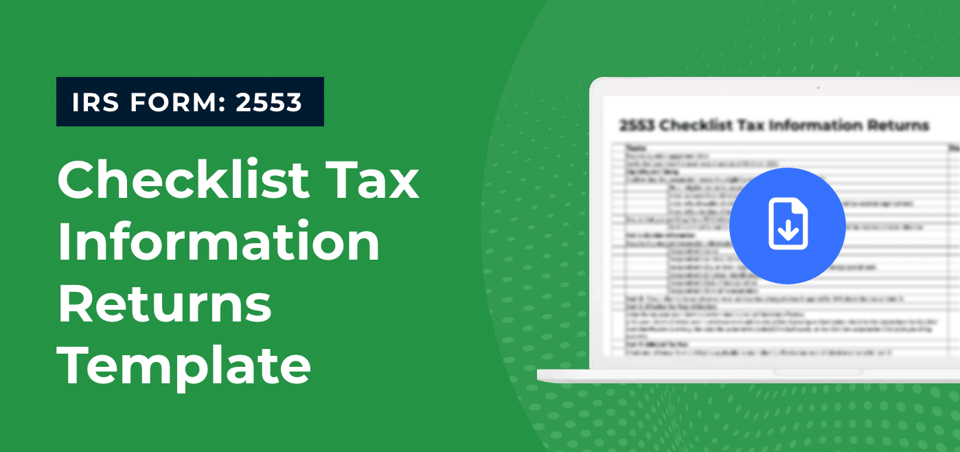 IRS form 2553 checklist template