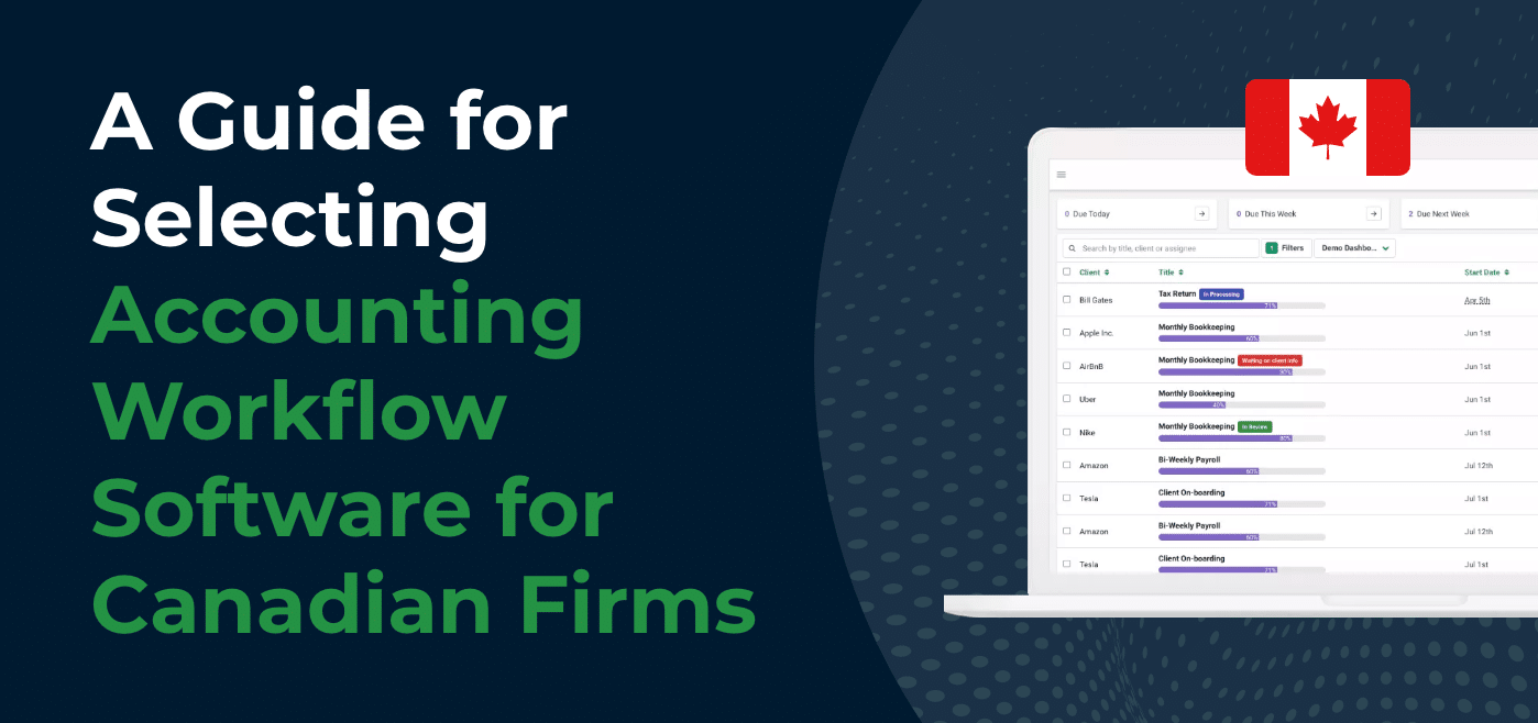 blog cover image for a guide for selecting accounting workflow software for Canadian firms