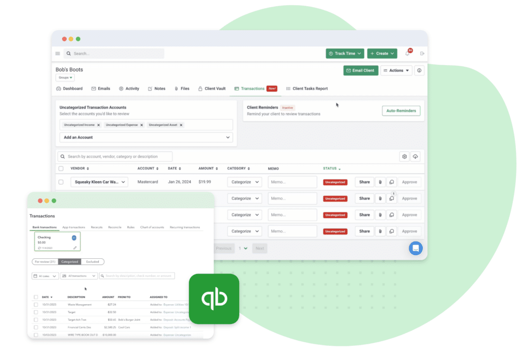 Auto-Pull Uncatergorized Transactions From Quickbooks Online