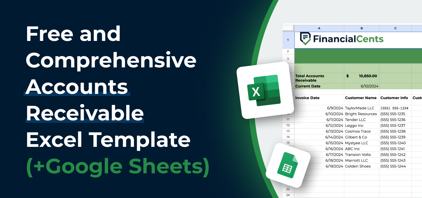 blog cover image for free and comprehensive accounts receivable excel template