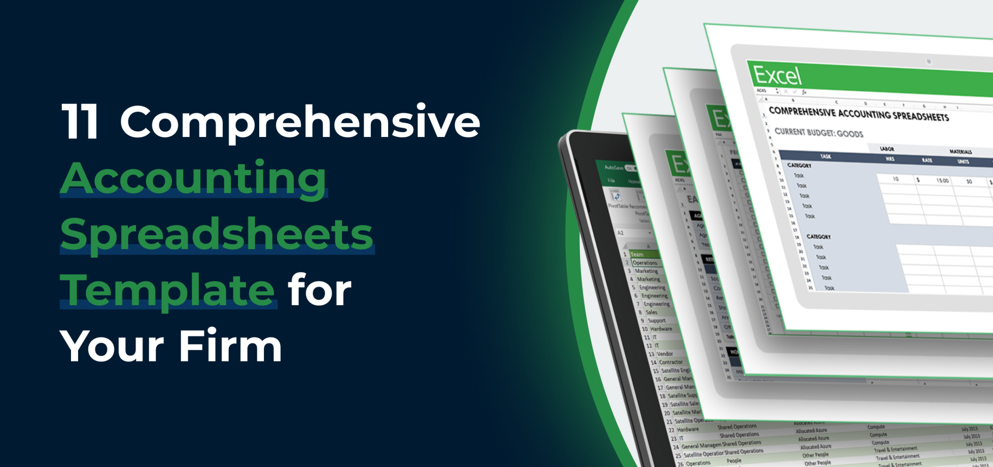blog cover image for 11 comprehensive accounting spreadsheets template