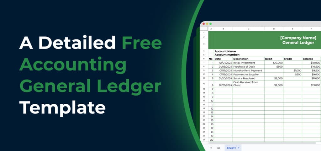 A Detailed Free Accounting General Ledger Template