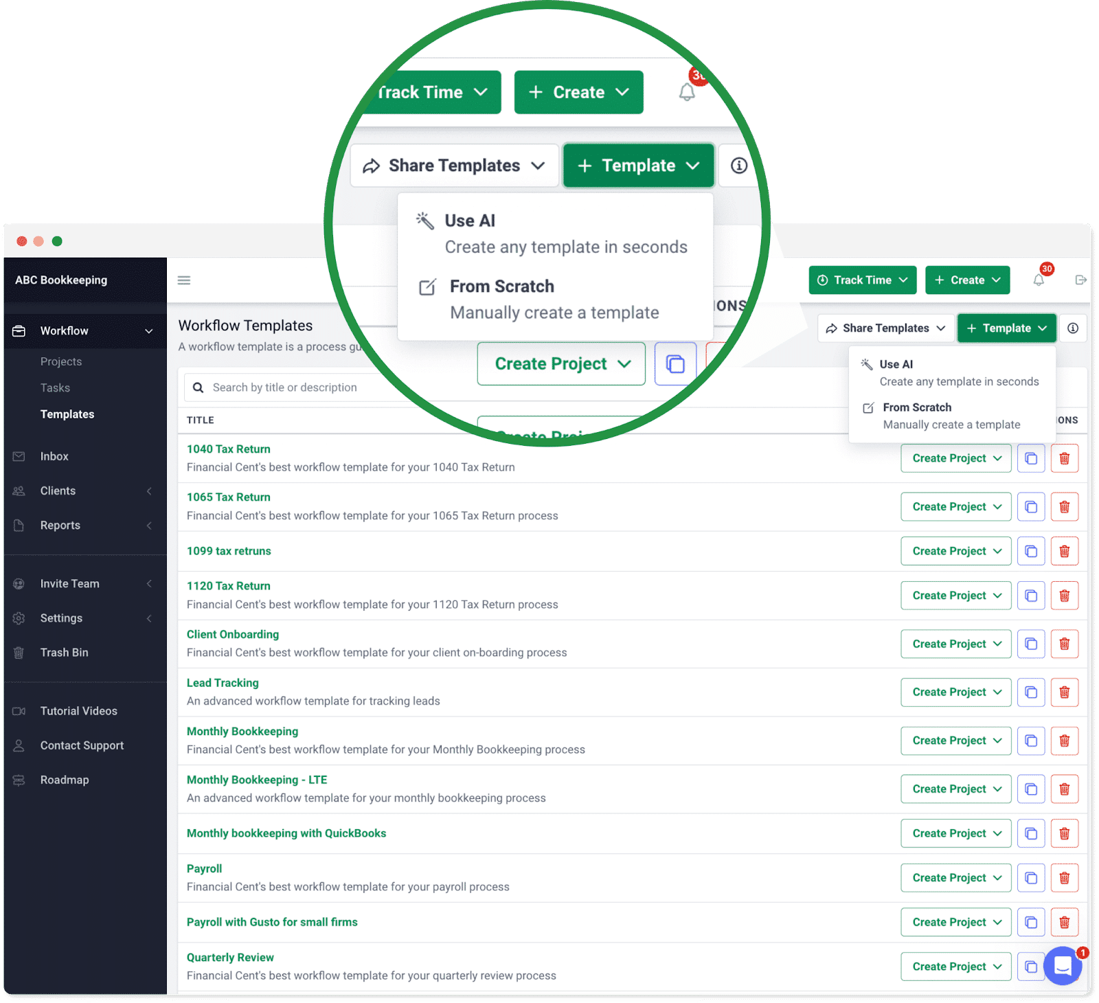Financial Cents ai workflow creation
