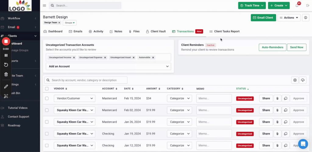 Financial Cents ReCats for managing uncategorized transactions