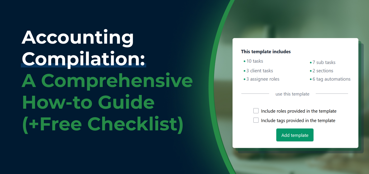 blog cover image for Accounting Compilation: A Comprehensive How-to Guide (+Free Checklist)