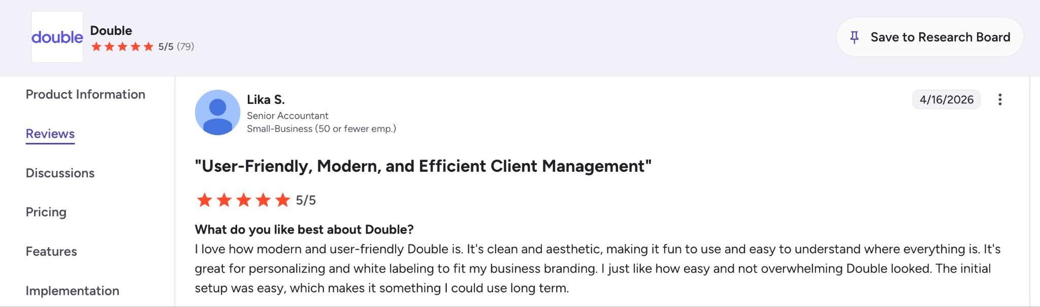 a review of Double by Lika S.