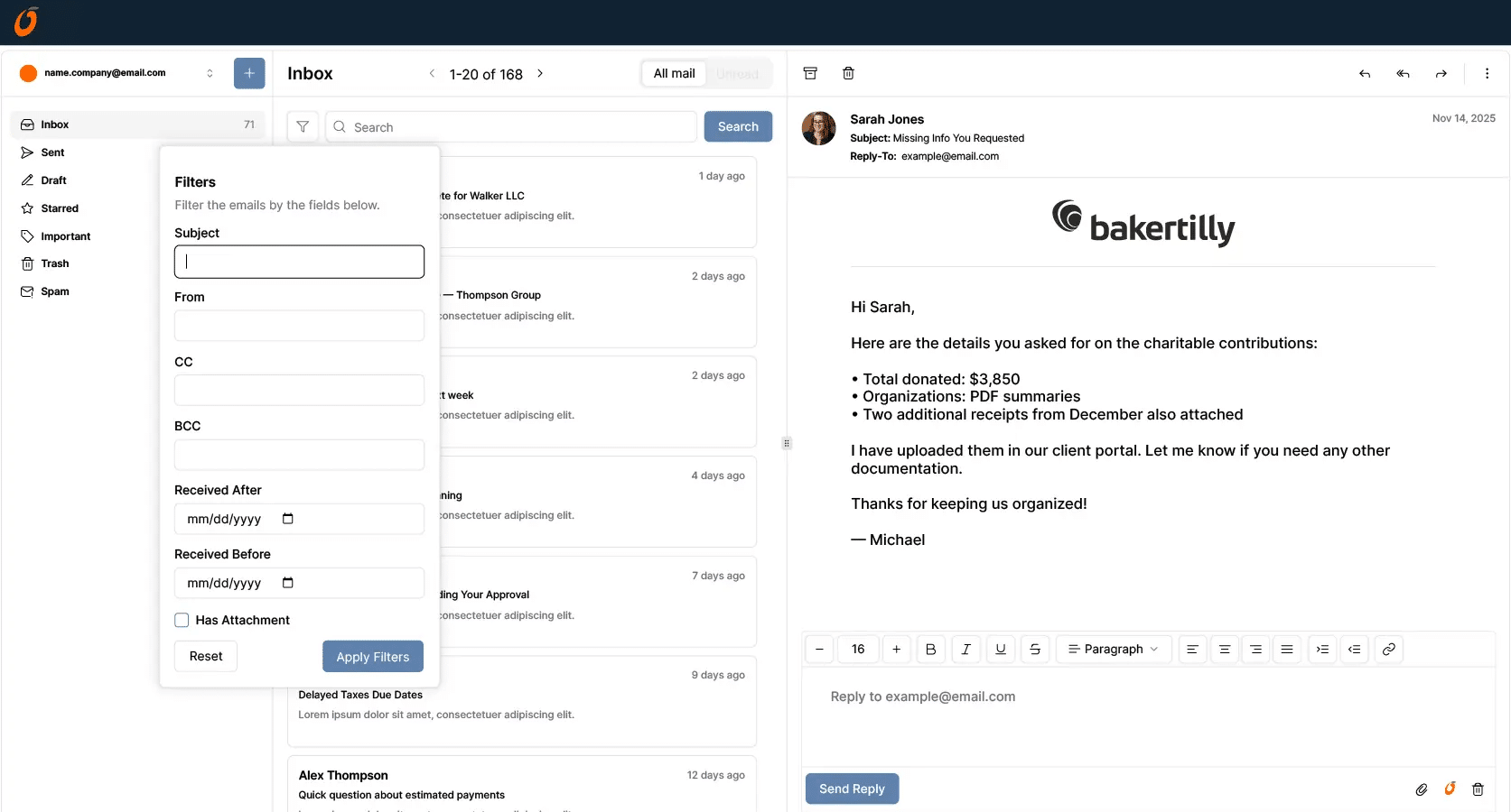 client management feature in Mango