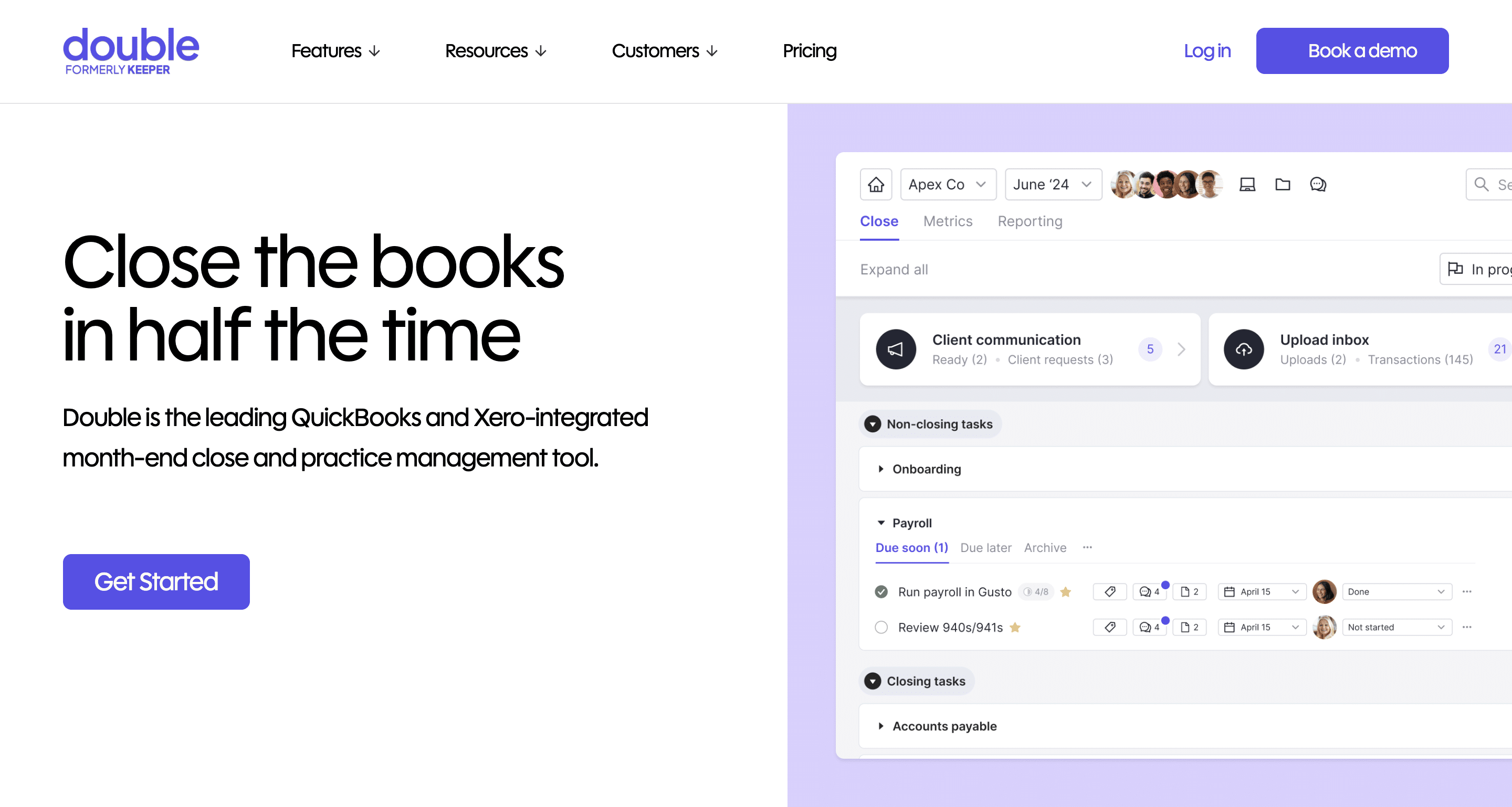 Double (formerly keeper) for accounting project management