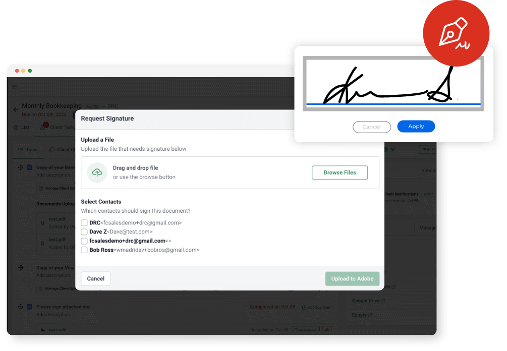 Elevate Your Client Experience with Effortless e-Signatures! Signed proposal to a new client in FC 1 1