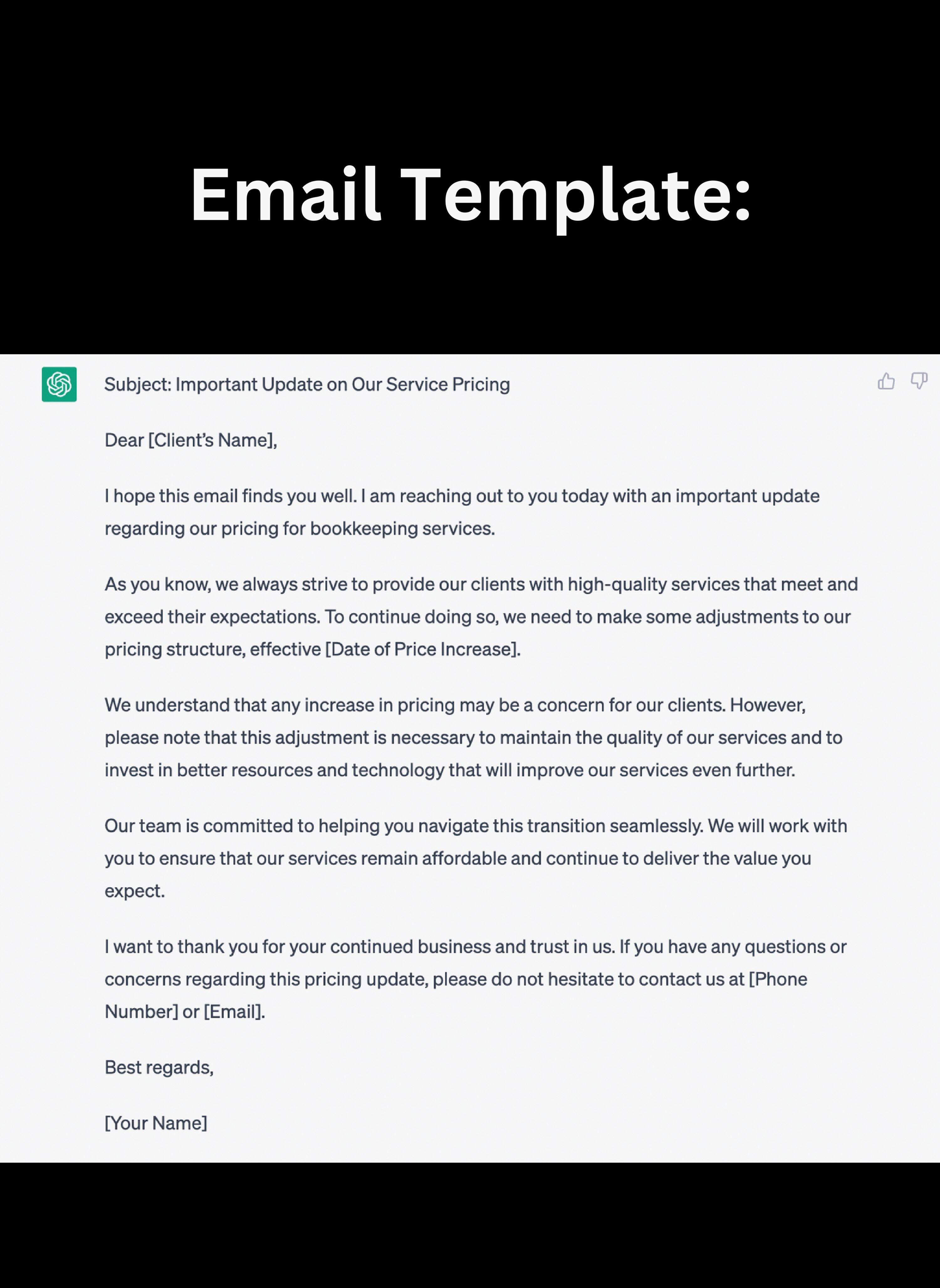 ai in accounting: chatgpt compose letter