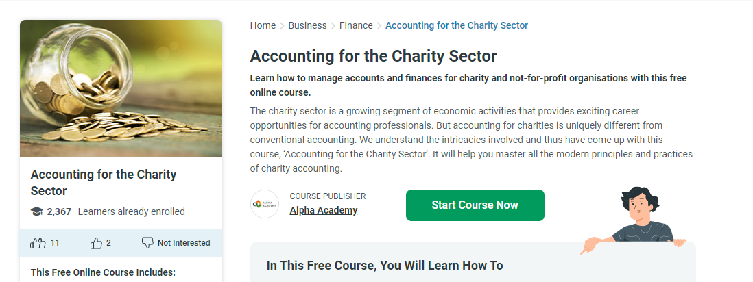 accounting courses online - accounting fr the charity sector