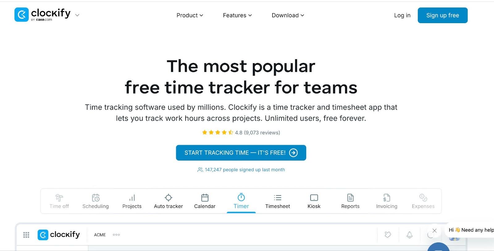 clockify time tracker for teams