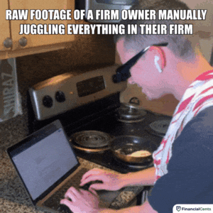 meme of an accountant manually managing their practice