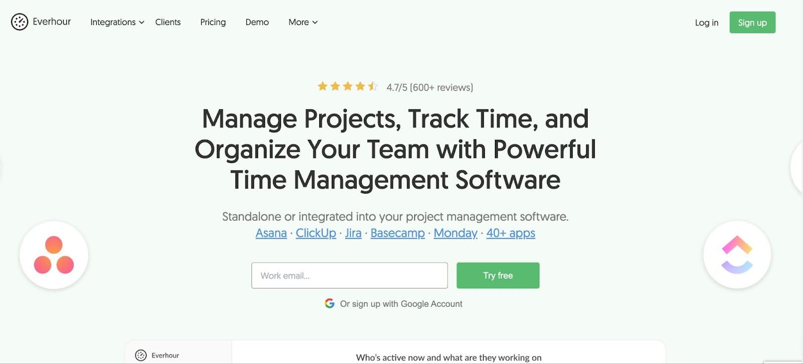 everhour time tracking