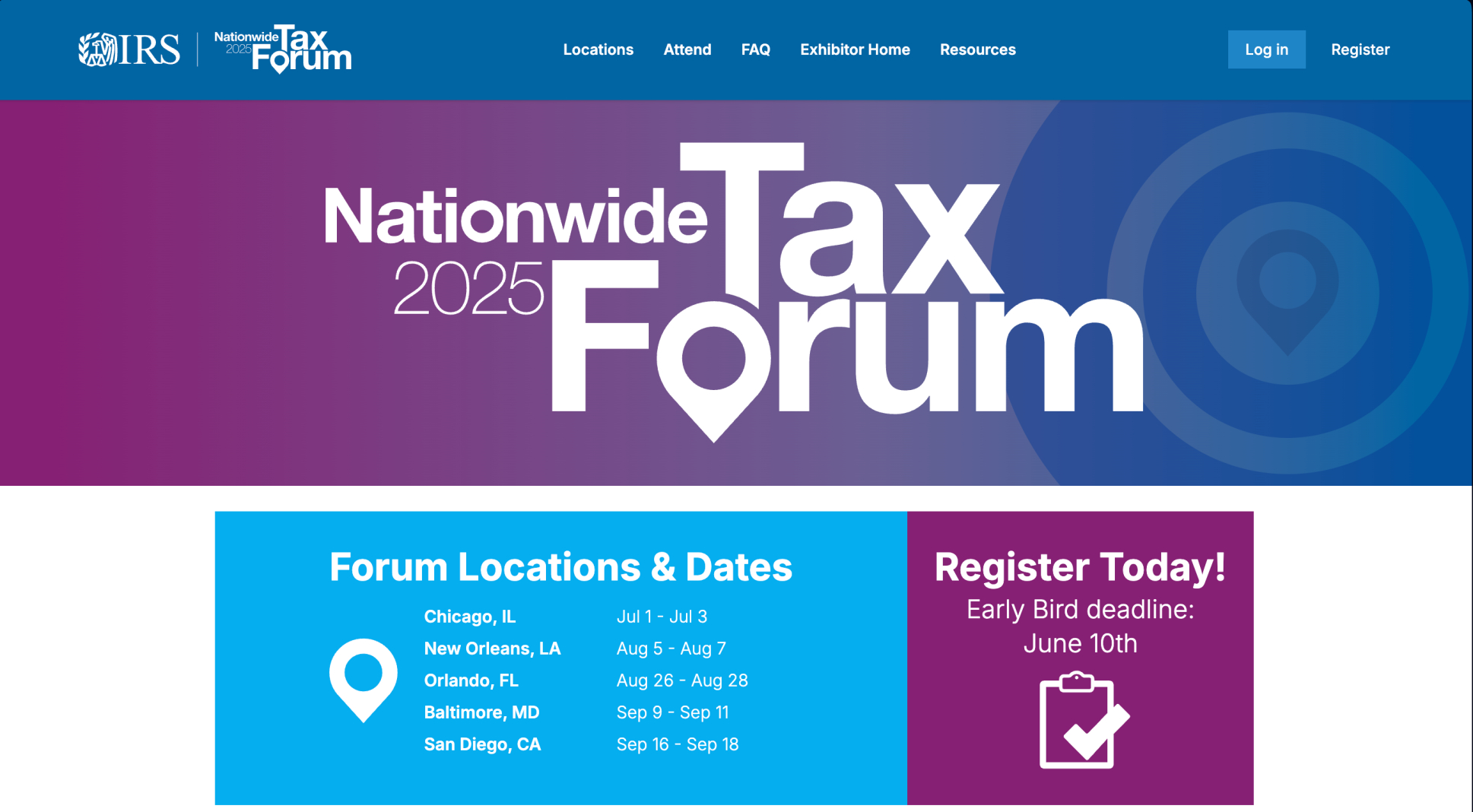 updated IRS Nationwide Tax Forum 2025