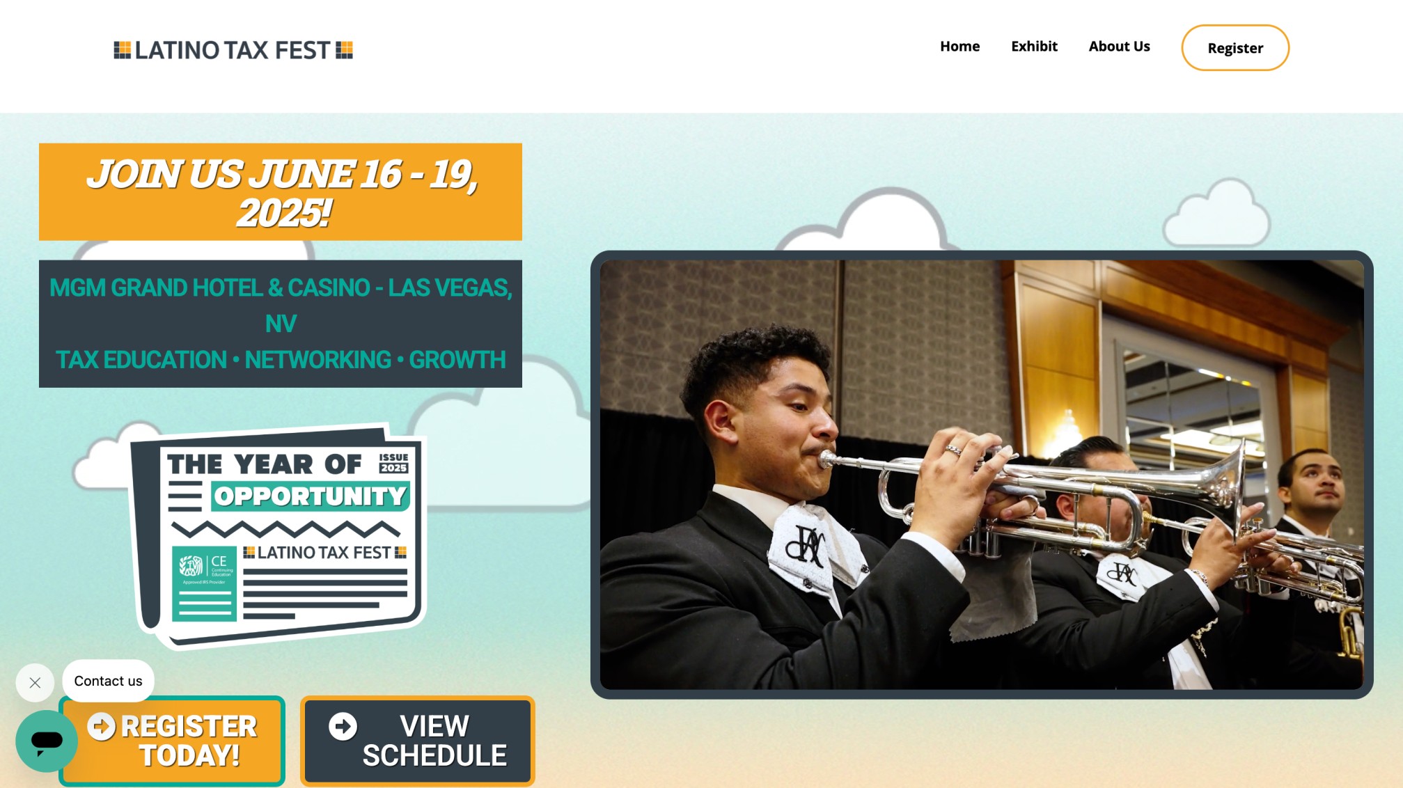 Latino tax fest 2025 updated website screenshot