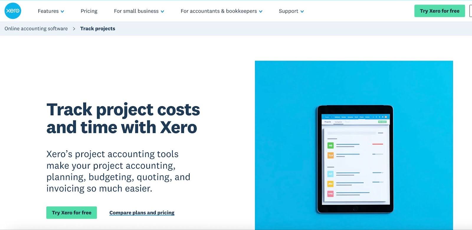 xero projects time tracking