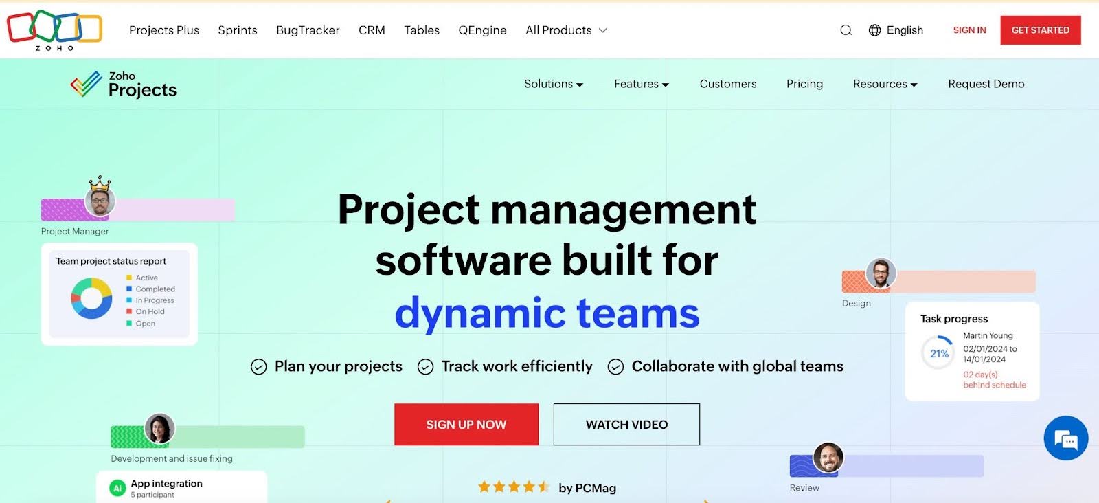 Zoho project management software