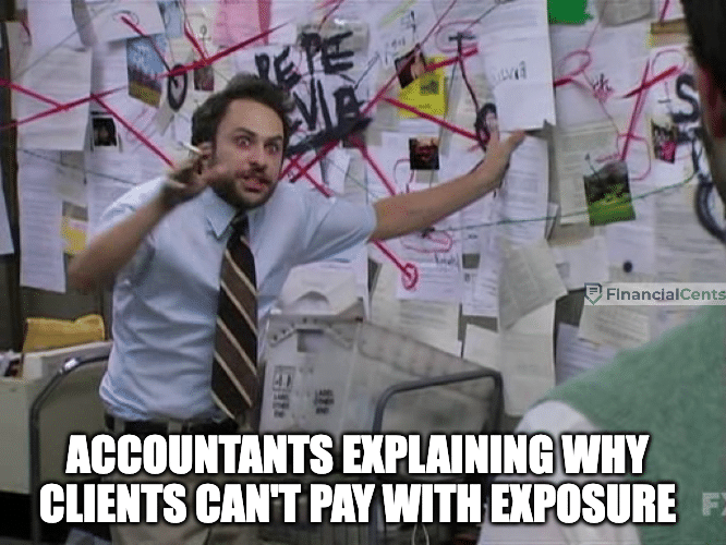 funny memes for billing - clients who want to pay with exposure