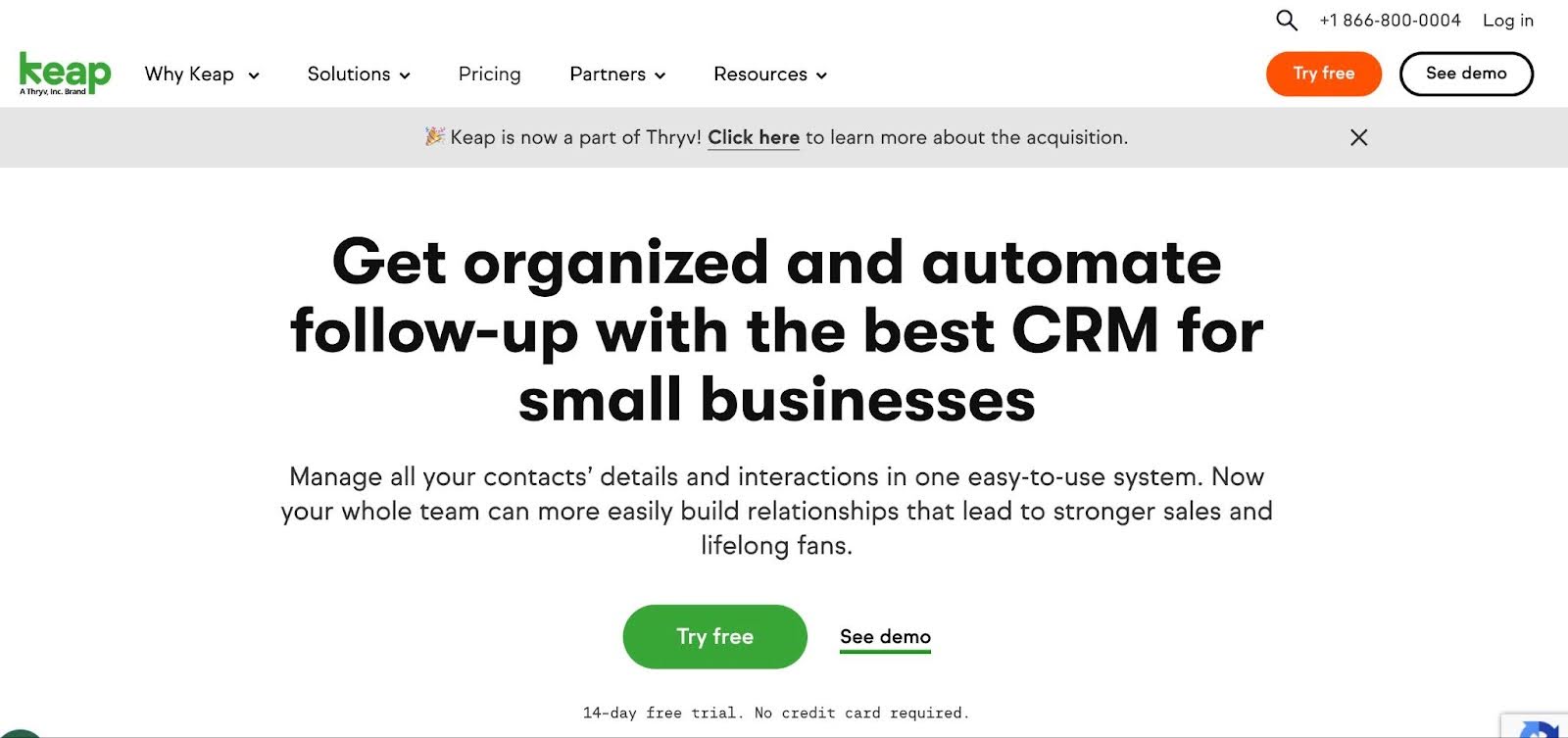 Keap crm software