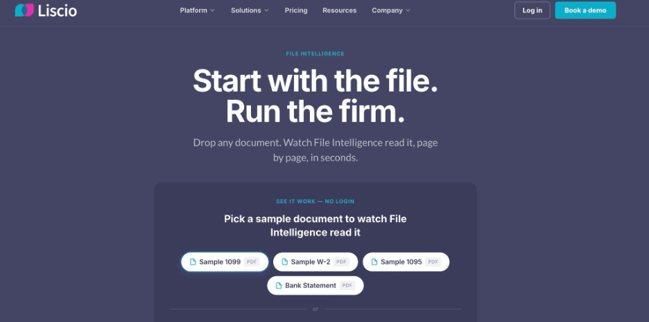 Liscio homepage