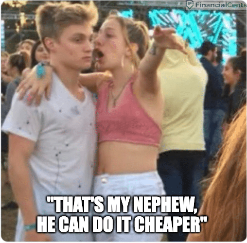 funny memes about paying bills - clients that have a nephew that can do it cheaper