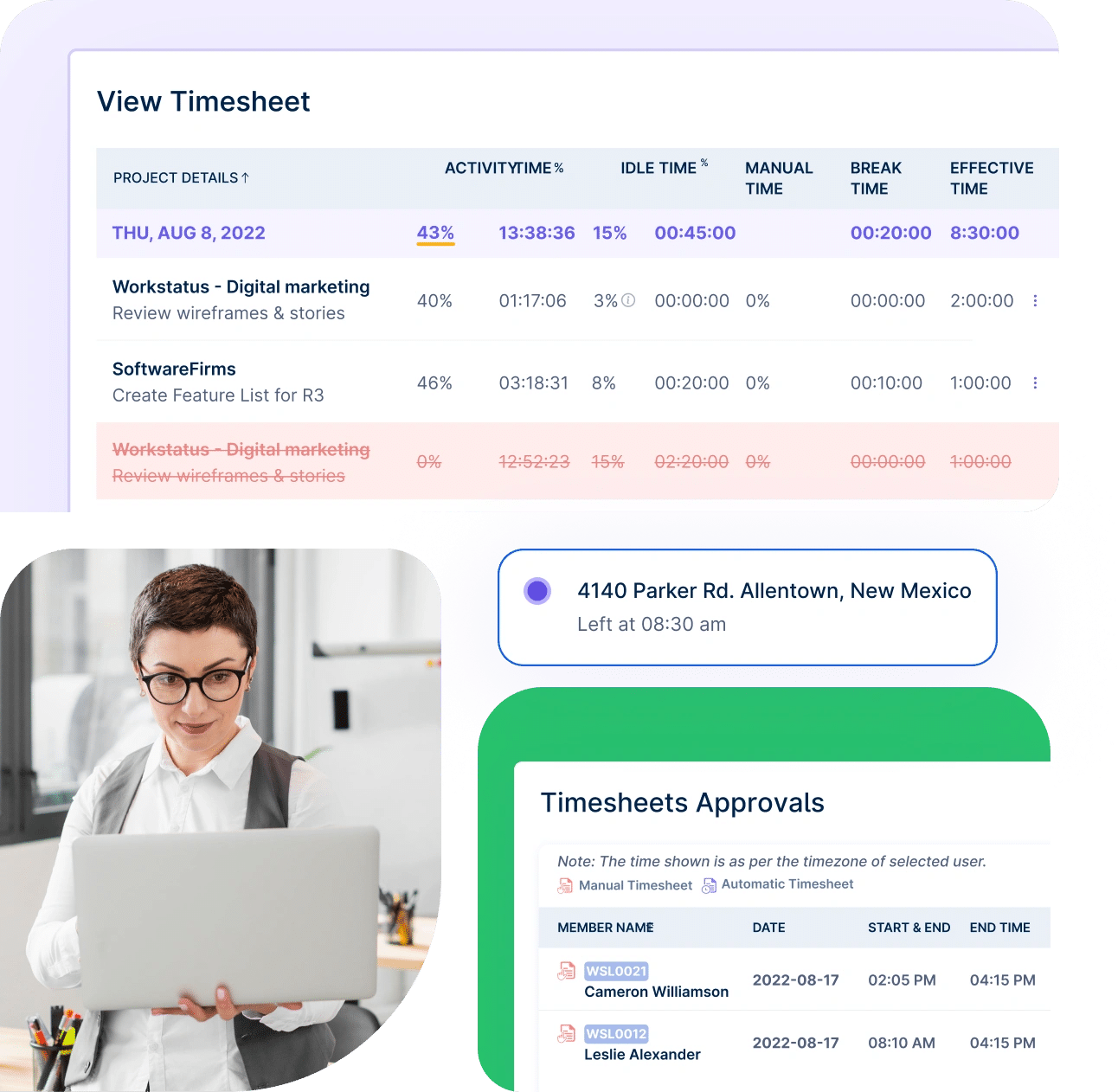 workstatus timesheet dashboard