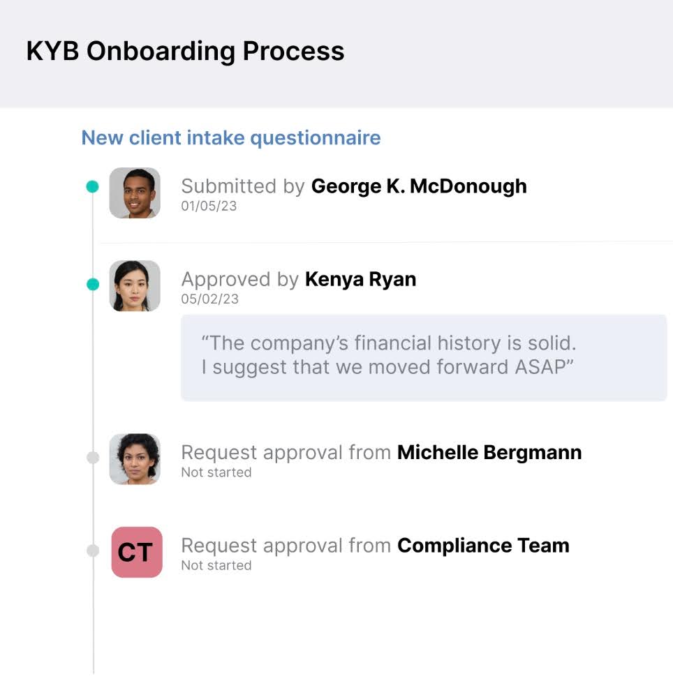 onboarding process overview in Clustdoc